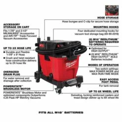 Milwaukee M18 FUEL 9 Gallon Dual-Battery Wet/Dry Vacuum Kit 0920-22HD -Home Tools Sales 2024 0920 22hd 3