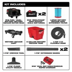 Milwaukee M18 FUEL 9 Gallon Dual-Battery Wet/Dry Vacuum Kit 0920-22HD -Home Tools Sales 2024 0920 22hd 6