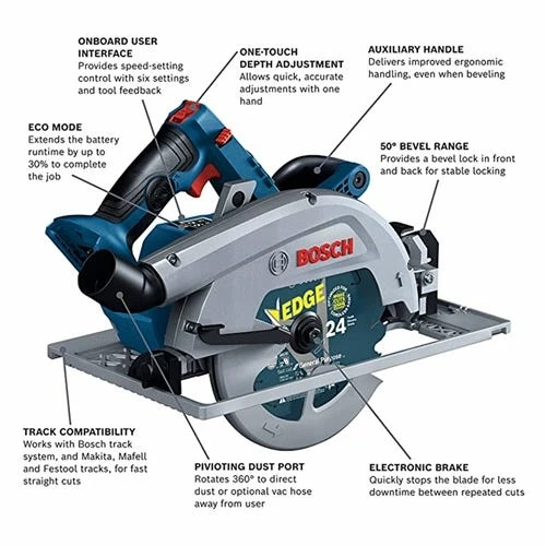 Bosch 18V PROFACTOR 7-1/4" Blade Right Circular Saw w/HMI & Eco Mode (Bare Tool) GKS18V-25GCN Bosch 18V PROFACTOR 7-1/4" Blade Right Circular Saw W/HMI & Eco Mode (Bare Tool) GKS18V-25GCN -Home Tools Sales 2024 24450 2 ze4maipde1qe0pbn