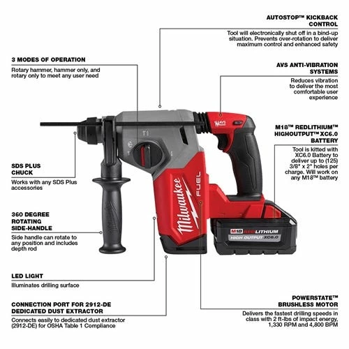 Milwaukee M18 FUEL 1" SDS Plus Rotary Hammer Kit 2912-22 Milwaukee M18 FUEL 1" SDS Plus Rotary Hammer Kit 2912-22 -Home Tools Sales 2024 24654 4 vowvukni0f4lppvt
