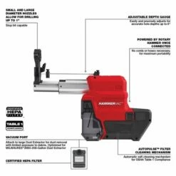 Milwaukee M18 FUEL HAMMERVAC 1" Dedicated Dust Extractor 2912-DE -Home Tools Sales 2024 24656 5 acj2ft71ysawjtpg