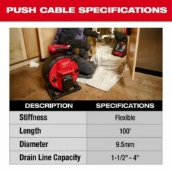 Milwaukee 100’ Flexible Pipeline Inspection Reel 2972-20 -Home Tools Sales 2024 2972 20 4