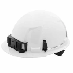 Milwaukee White Front Brim Unvented Type 1 Class E Hard Hat W/ 4pt Ratcheting Suspension 48-73-1100