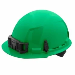 Milwaukee Green Front Brim Unvented Type 1 Class E Hard Hat W/ 4pt Ratcheting Suspension 48-73-1106