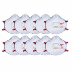 Milwaukee N95 Disposable Valved Respirator W/ Gasket (10 Pack) 48-73-4004