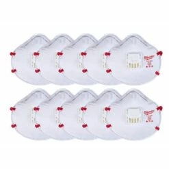 Milwaukee N95 Disposable Valved Respirator (10 Pack) 48-73-4014