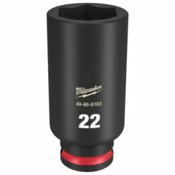 Milwaukee Shockwave Impact Duty 3/8" Drive 22mm Deep 6 Point Socket 49-66-6163