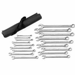 GearWrench 18 Pc. Long Pattern Combination Metric Non-Ratcheting Wrench Set 81920