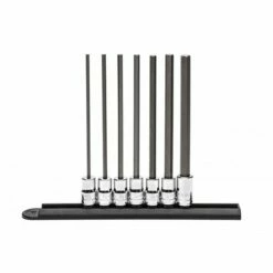 Gearwrench 7 Piece 3/8" Long Length Hex Bit SAE Socket Set 82537