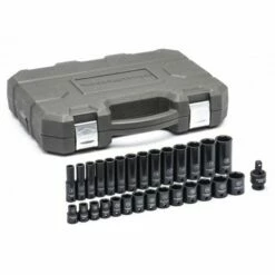 Gearwrench 29 Pc. 3/8" Metric Standard & Deep Impact Socket Set 84925N