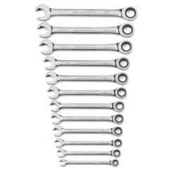 Gearwrench 12 Piece 72-Tooth Open End Metric Ratcheting Combination Wrench Set 85597