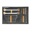 Gearwrench 21 Pc. 72-Tooth 12 Point SAE Standard & Stubby Combination Ratcheting Wrench Set With EVA Foam Tray 86526
