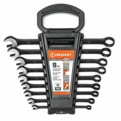 Crescent 9 Pc. X10 12 Point Long Pattern Combination Metric Wrench Set CCWS9BM