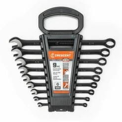Crescent 9 Pc. X10 12 Point Long Pattern Combination SAE Wrench Set CCWS9BS