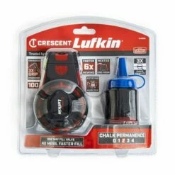 Lufkin 100' Contractor Chalk & Reel With HardMark Blue Chalk CL100BA