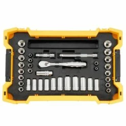 DeWalt 37 Piece 3/8" Drive Ratchet & Socket Set W/ ToughSystem 2.0 Tray & Lid DWMT45400SS