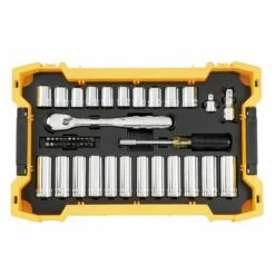 DeWalt 85 Piece 3/8" & 1/2" Drive Mechanic Tool Set W/ ToughSystem 2.0 Tray & Lid DWMT45403SS