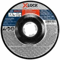 Bosch 5" X 1/4" X-LOCK Arbor Type 27 30 Grit Metal Grinding Abrasive Wheel GWX27LM500