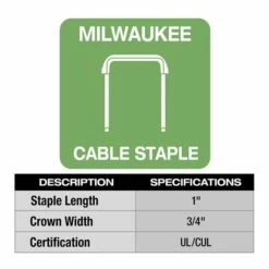 Milwaukee 1" Insulated Cable Staples (Box Of 600) MNM1-600 -Home Tools Sales 2024 mnm1 600 3