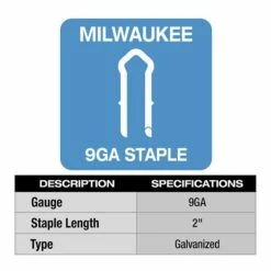 Milwaukee 2" 9 Gauge Galvanized Staples (Box Of 960) MPU2-960 2 Milwaukee 2" 9 Gauge Galvanized Staples (Box Of 960) MPU2-960 -Home Tools Sales 2024 mpu2 960 3