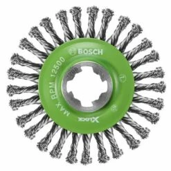 Bosch 4-1/2" Wheel Dia. X-LOCK Arbor Stainless Steel Stringer Bead Knotted Wire Wheel WBX409